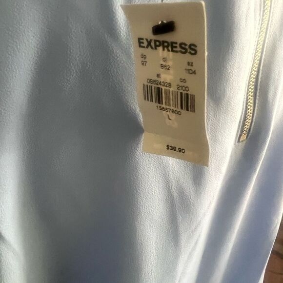 Express Blue Fitted Short Sleeve T-Shirt - Picture 6 of 6